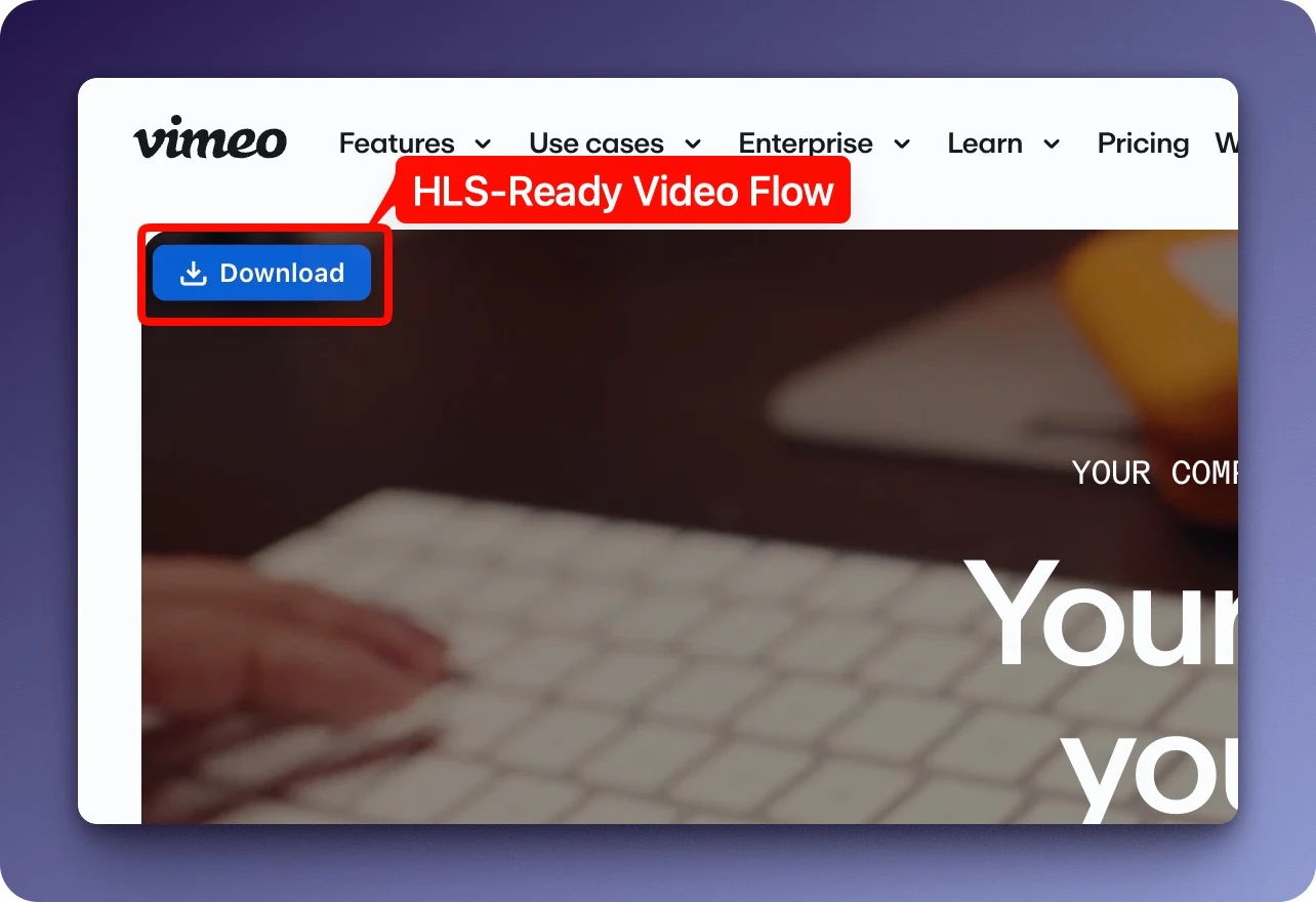 HarborDrop HLS m3u8 workflow for non-DRM downloadable streams